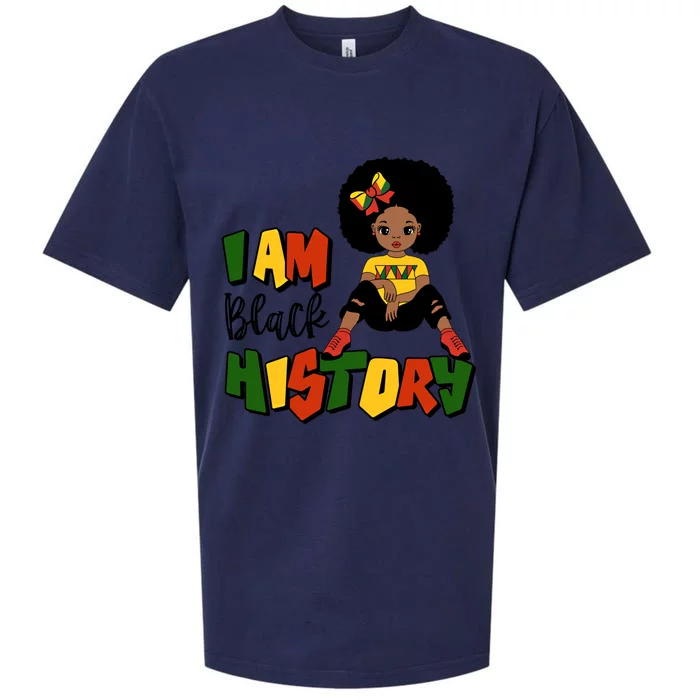 I Am Black History Month Black Melanin Gift Sueded Cloud Jersey T-Shirt