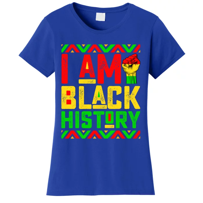 I Am Black History Month Pink And Green Juneteenth Cute Gift Women's T-Shirt