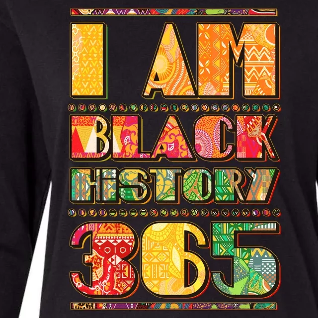 I Am Black History 365 Womens Cotton Relaxed Long Sleeve T-Shirt