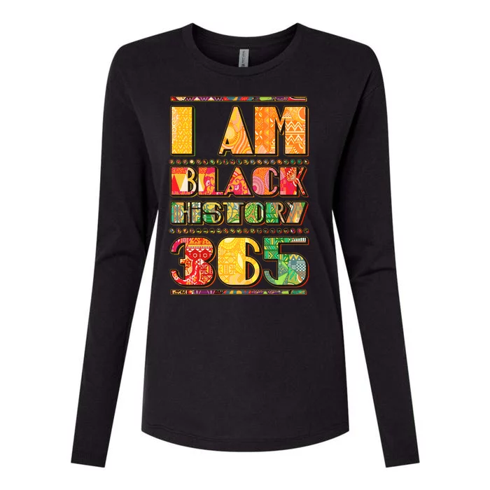 I Am Black History 365 Womens Cotton Relaxed Long Sleeve T-Shirt