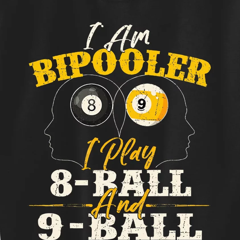 I Am Bipooler Snooker Game Billiards Lover Pool Player Kids Sweatshirt