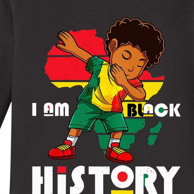 I Am Black History Month Afro African American Baby Long Sleeve Bodysuit