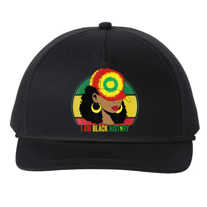 I Am Black Woman Melanin Africa Pride History BHM Snapback Five-Panel Rope Hat