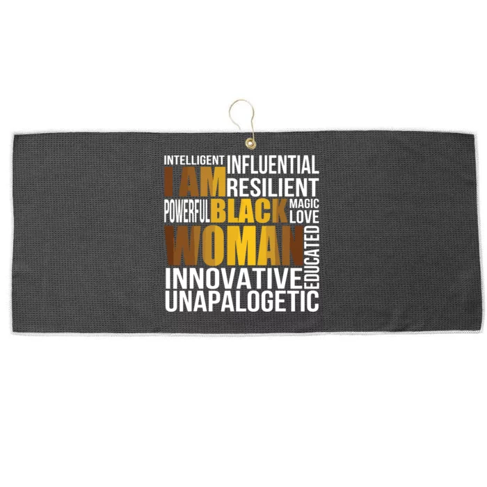 I Am Black Black History Month Educated Black Women Large Microfiber Waffle Golf Towel