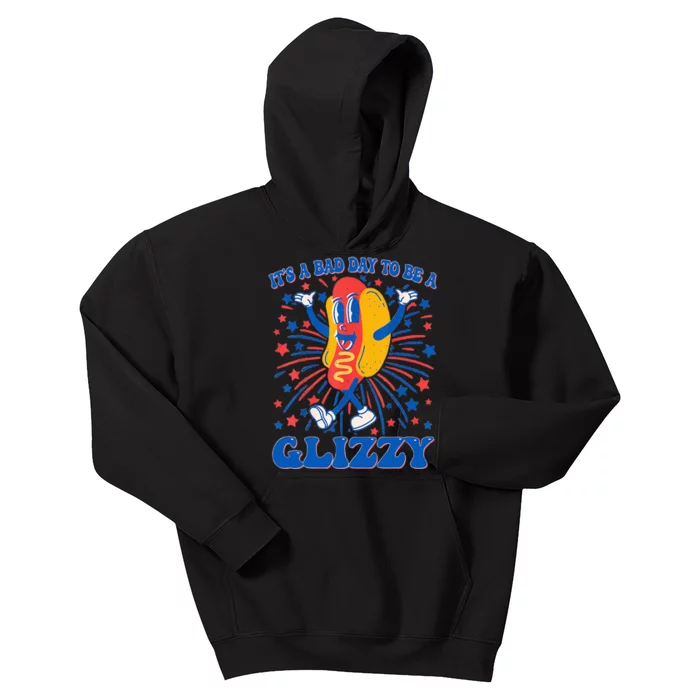 It’S A Bad Day To Be A Glizzy 4th Of July Hotdog Kids Hoodie