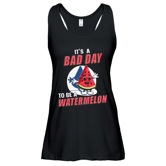 It’s A Bad Day To Be A Watermelon Funny Watermelon Lovers Ladies Essential Flowy Tank