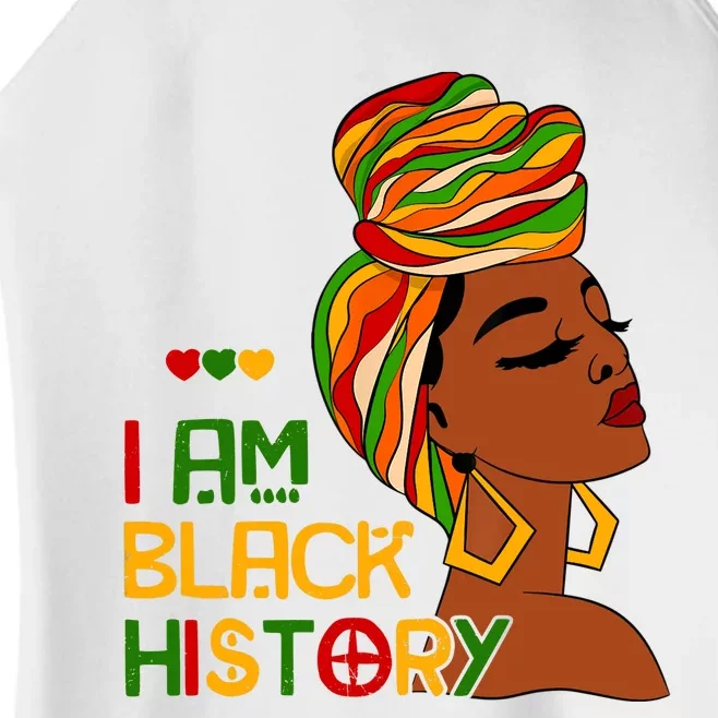 I Am Black History Month African American Women’s Perfect Tri Rocker Tank