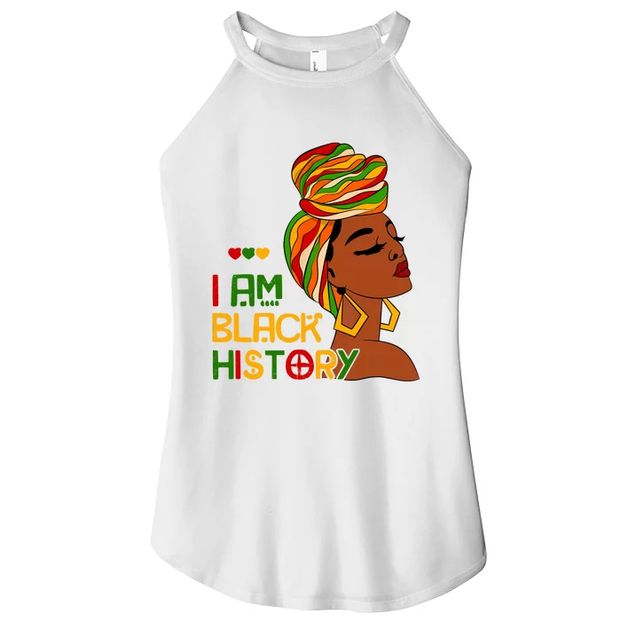 I Am Black History Month African American Women’s Perfect Tri Rocker Tank