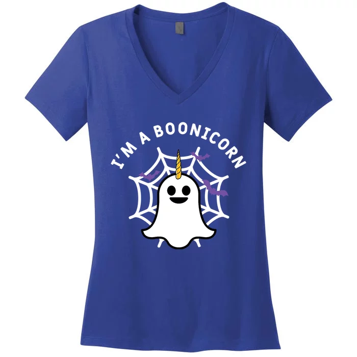 Im A Boonicorn Funny Unicorn Ghost Gift Women's V-Neck T-Shirt