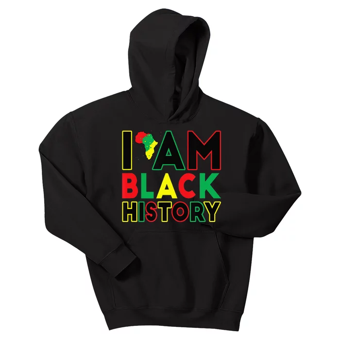 I Am Black History Month African American Pride Celebration Kids Hoodie