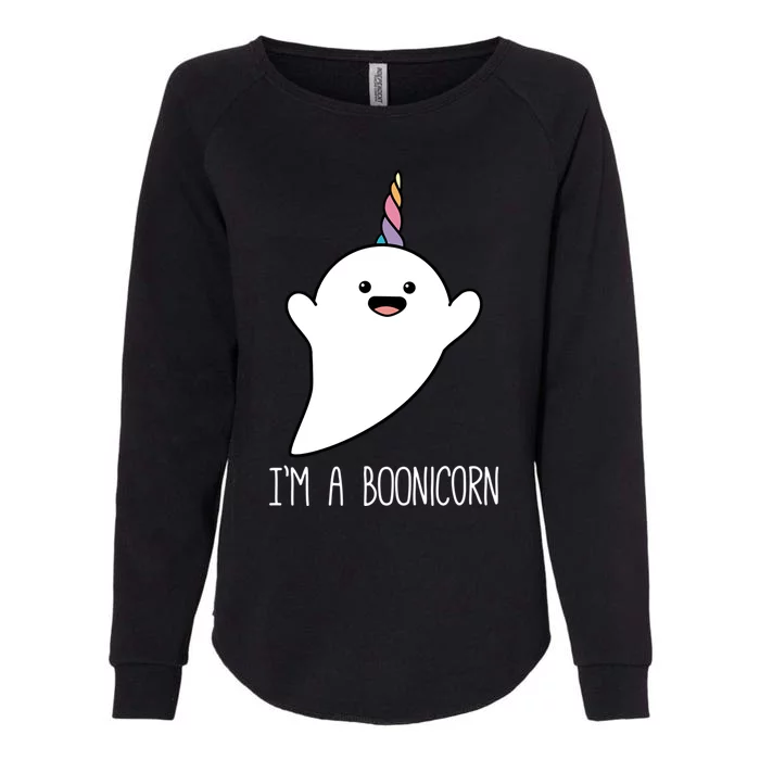 Im A Boonicorn Halloween Cute Unicorn Ghost Funny Gift Womens California Wash Sweatshirt