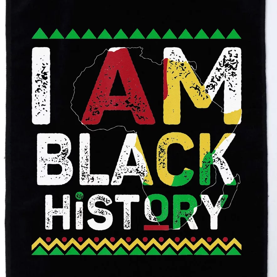 I Am Black History Month African American Pride Celebration Platinum Collection Golf Towel