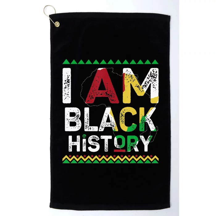 I Am Black History Month African American Pride Celebration Platinum Collection Golf Towel