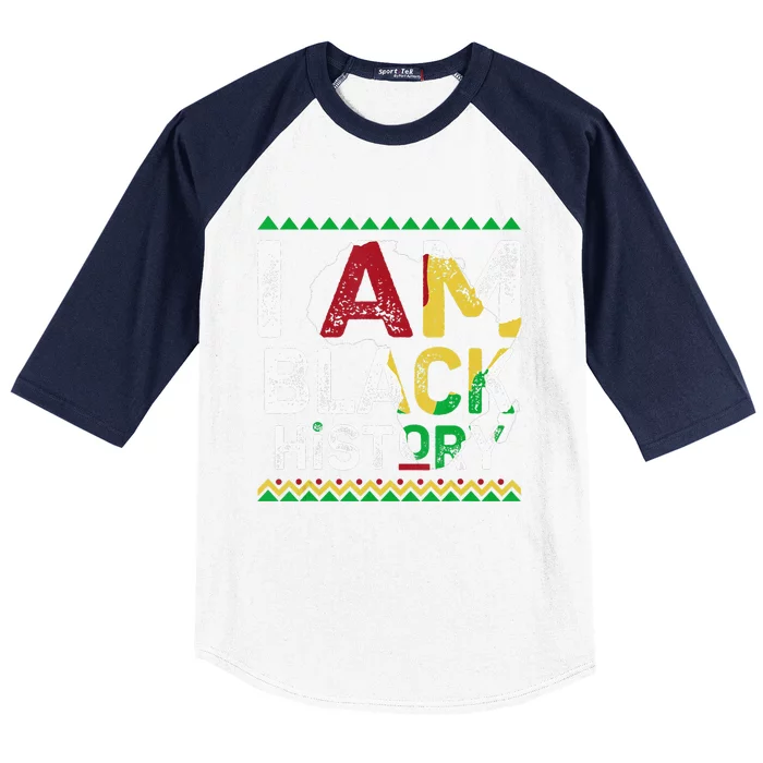 I Am Black History Month African American Pride Celebration Baseball Sleeve Shirt