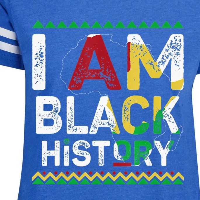 I Am Black History Month African American Pride Celebration Enza Ladies Jersey Football T-Shirt