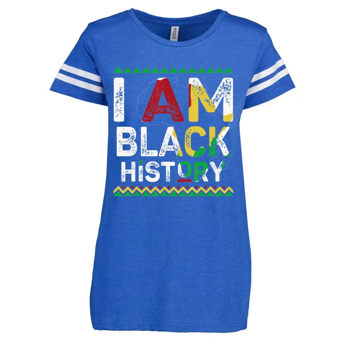 I Am Black History Month African American Pride Celebration Enza Ladies Jersey Football T-Shirt