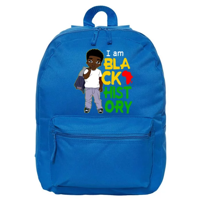 I Am Black History Gift I Am African American Great Gift 16 in Basic Backpack