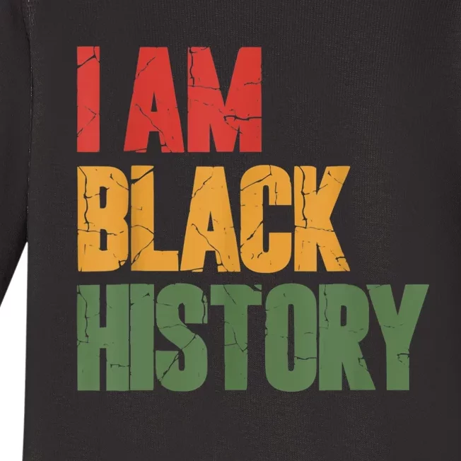 I Am Black History Baby Long Sleeve Bodysuit