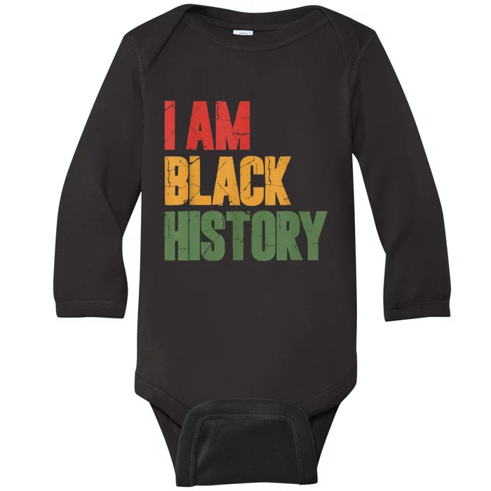 I Am Black History Baby Long Sleeve Bodysuit