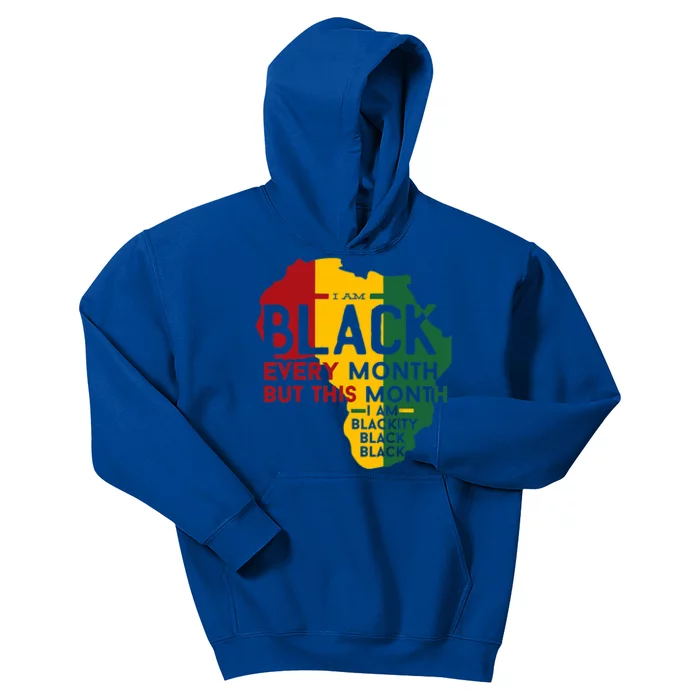 I Am Black History Month Afro African Pride Gift Kids Hoodie