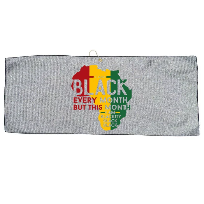 I Am Black History Month Afro African Pride Gift Large Microfiber Waffle Golf Towel