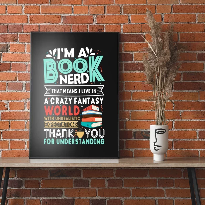 Im A Book Nerd Funny Reading Gifts For Book Lovers Poster