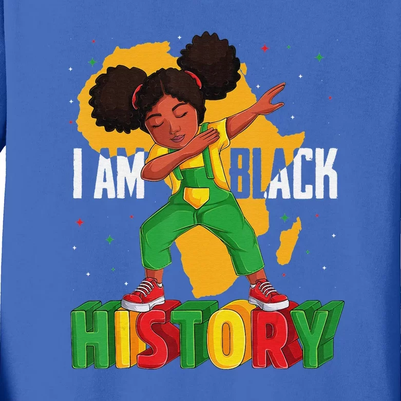 I Am Black History Women Black History Month Kids Long Sleeve Shirt