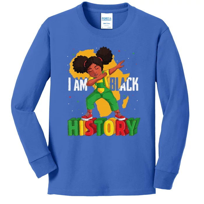 I Am Black History Women Black History Month Kids Long Sleeve Shirt