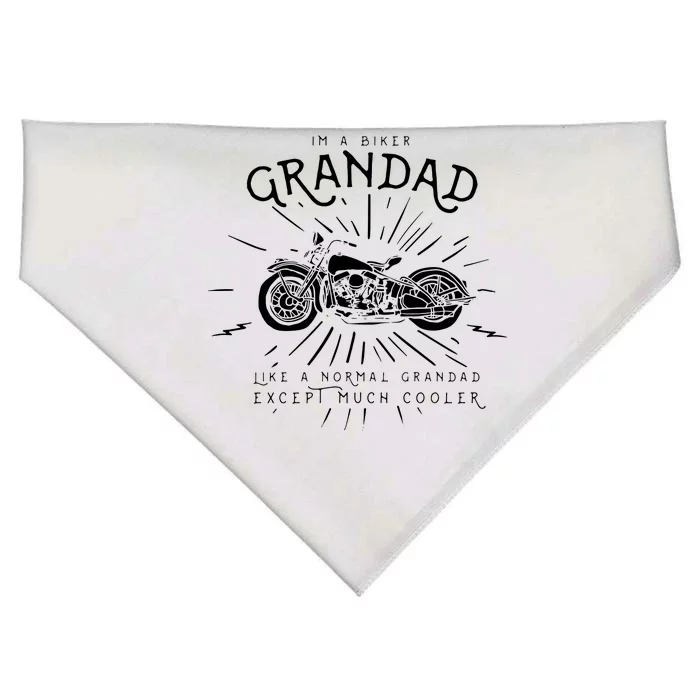 Im A Biker Grandad Like Normal But Cooler USA-Made Doggie Bandana