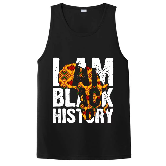 I Am Black History Month Melanin African Map Juneteenth Cool Gift Performance Tank