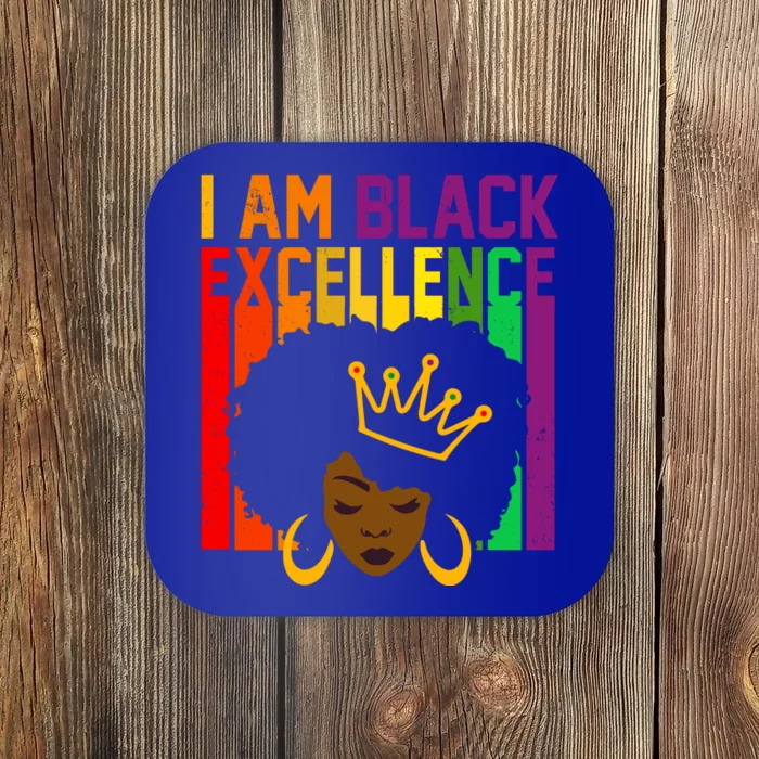 I Am Black Excellence Coaster