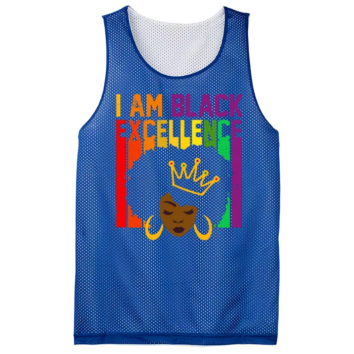 I Am Black Excellence Mesh Reversible Basketball Jersey Tank