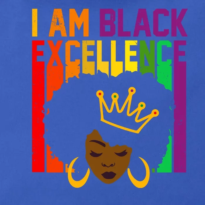 I Am Black Excellence Zip Tote Bag