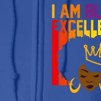 I Am Black Excellence Full Zip Hoodie