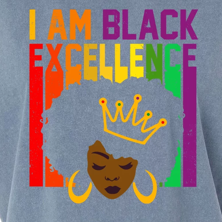 I Am Black Excellence Garment-Dyed Women's Muscle Tee