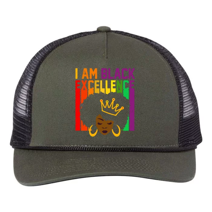 I Am Black Excellence Retro Rope Trucker Hat Cap