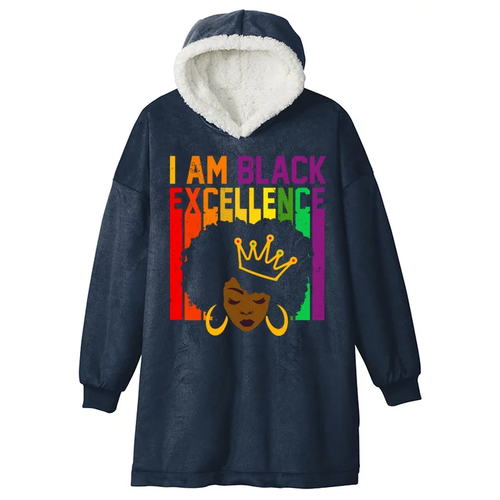 I Am Black Excellence Hooded Wearable Blanket