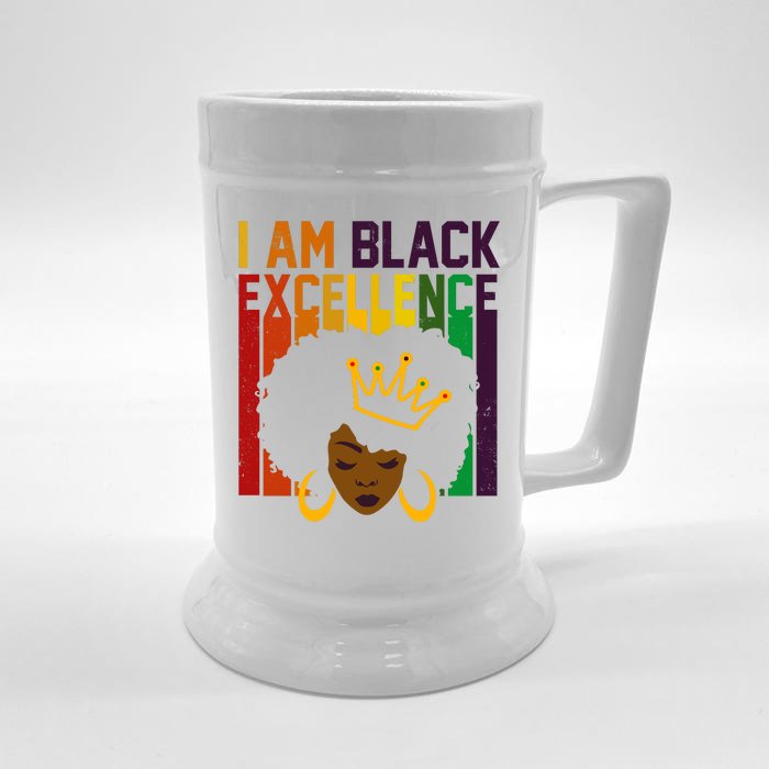 I Am Black Excellence Front & Back Beer Stein