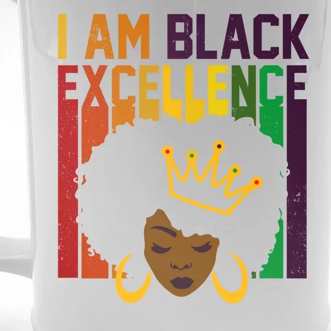 I Am Black Excellence Front & Back Beer Stein