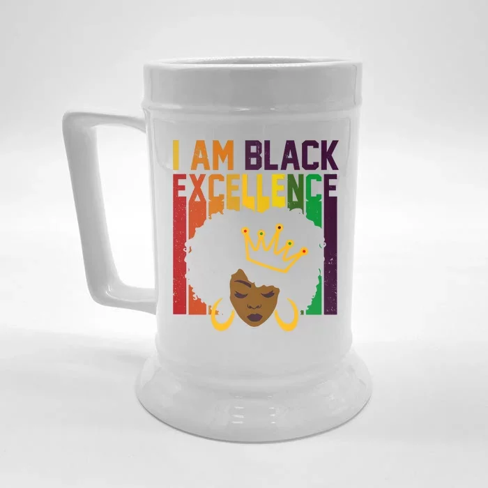 I Am Black Excellence Front & Back Beer Stein