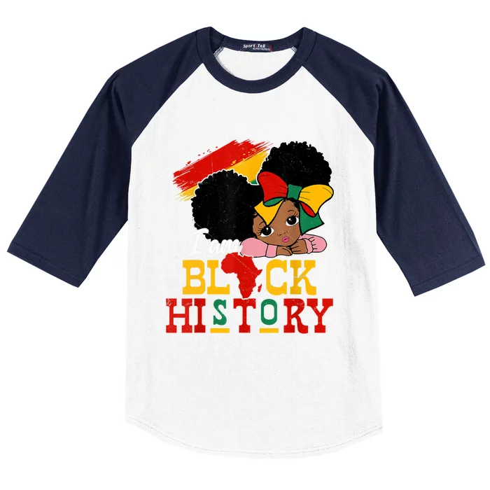 I Am Black History Month Black Melanin Meaningful Gift Baseball Sleeve Shirt