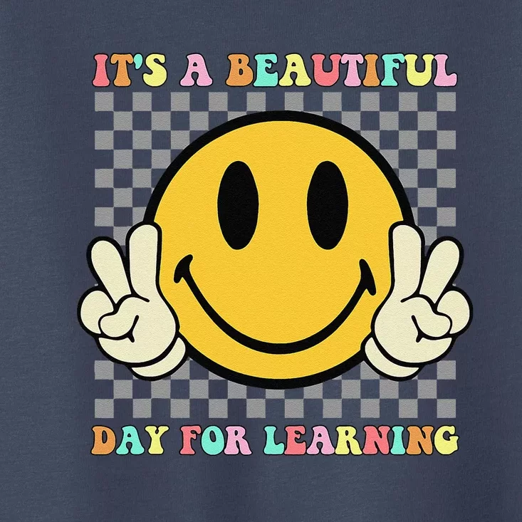 ItS A Beautiful Day For Learning Retro Groovy Teacher Toddler T-Shirt