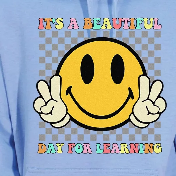 ItS A Beautiful Day For Learning Retro Groovy Teacher Unisex Surf Hoodie