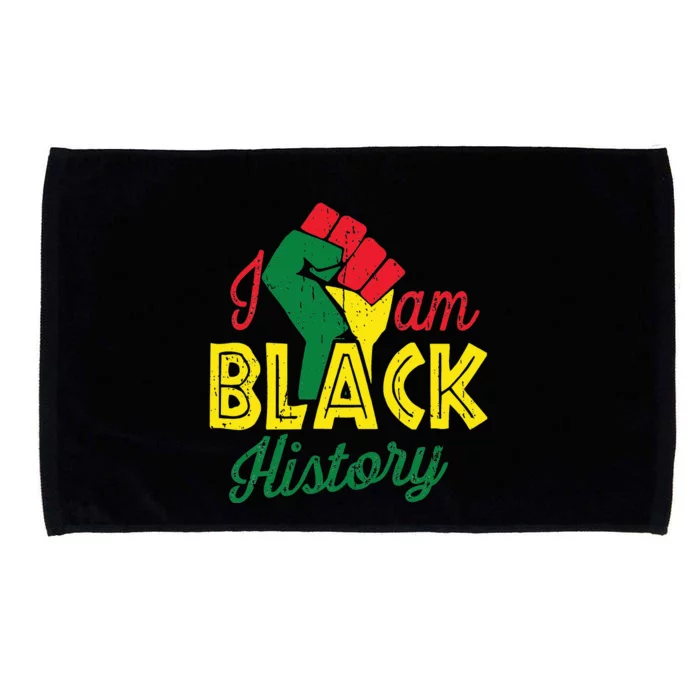 I Am Black History Month African American Pride Celebration Microfiber Hand Towel