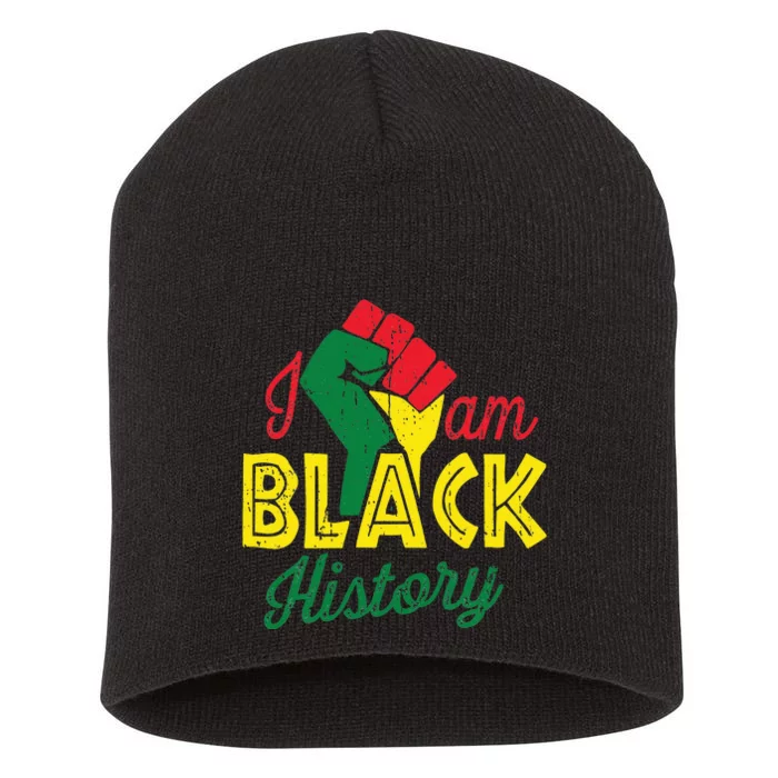 I Am Black History Month African American Pride Celebration Short Acrylic Beanie