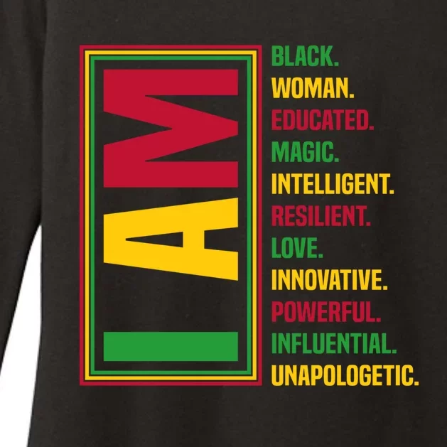 I Am Black Black History Month Gift Womens CVC Long Sleeve Shirt