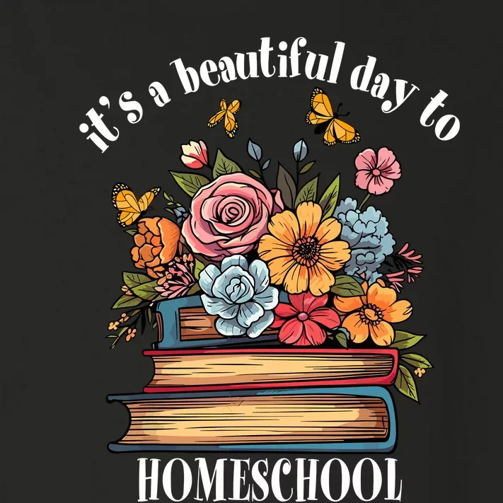 Its A Beautiful Day To Homeschool Books Flowers Butterflies Toddler Long Sleeve Shirt