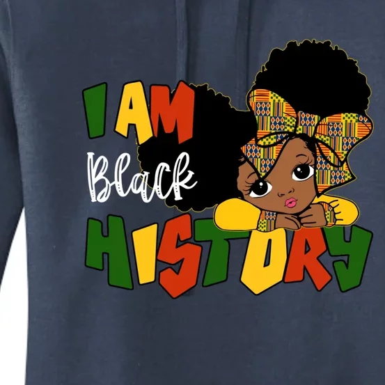 I Am Black History Month Traditional African Kente Meaningful Gift Women's Pullover Hoodie