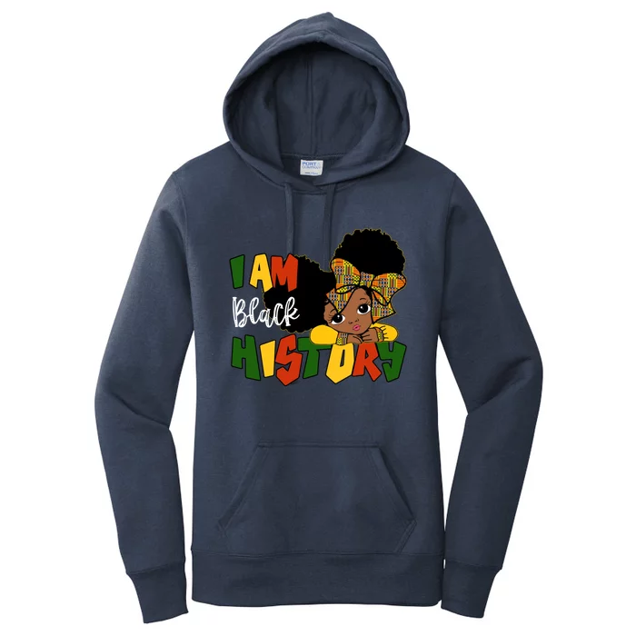 I Am Black History Month Traditional African Kente Meaningful Gift Women's Pullover Hoodie