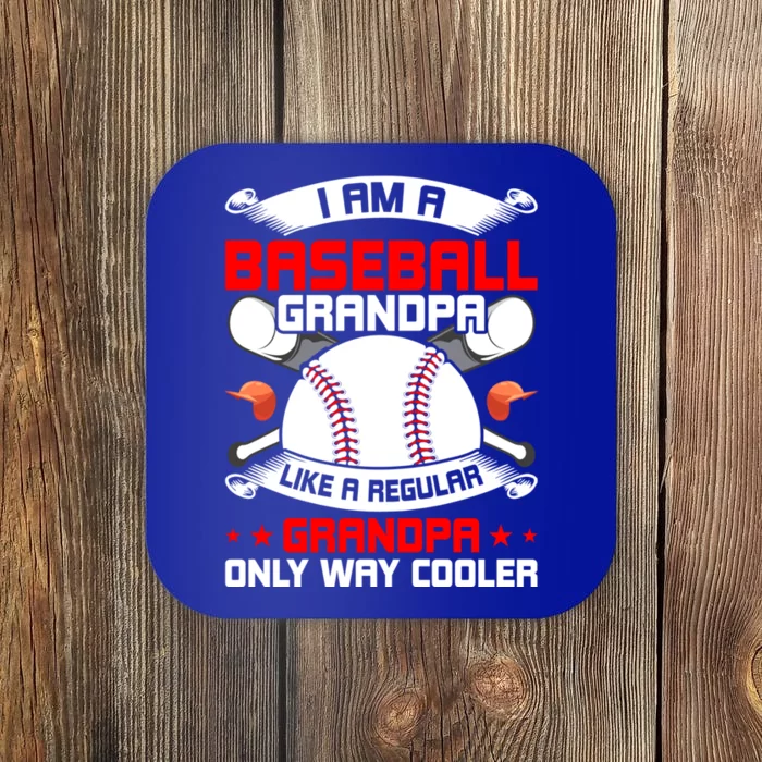 I'm A Baseball Grandpa Baseball Lover Funny Gift Coaster